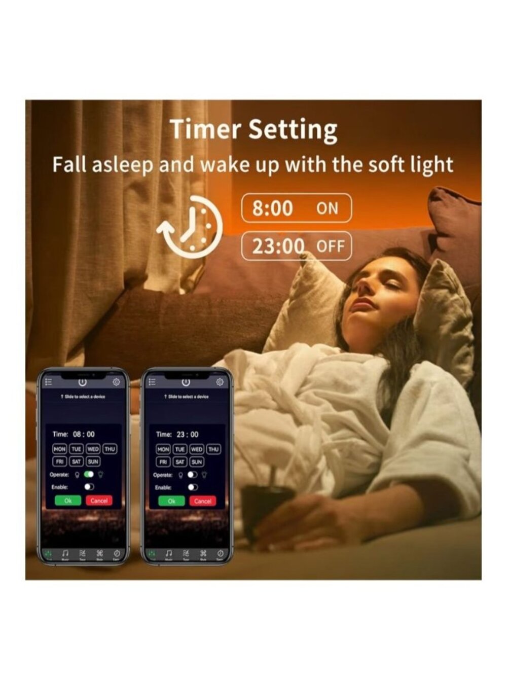 KSIPZE 100ft RGB LED Strip Lights Music Sync Remote Smart App Control Flexible - Picture 3 of 9